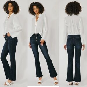 KanCan high rise button fly flare jeans size 25